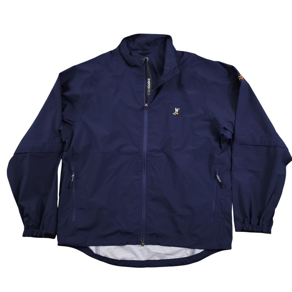 Zero Restriction Jacket Mens XL Navy Winged Foot Golf Tour Series Convertable